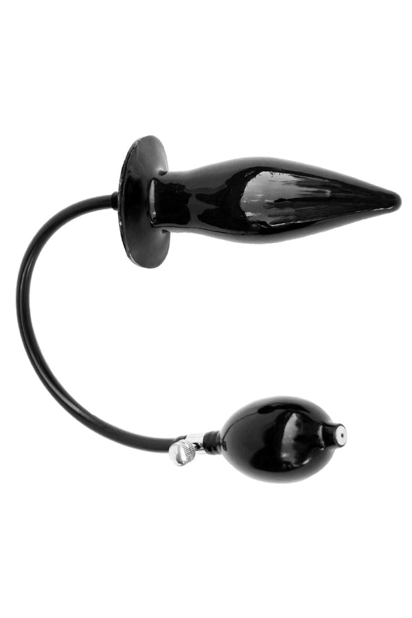 Inflatable anal plug for gluing into latex clothes or underwear