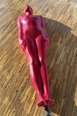 Latex vacuum body bag with mask, without zippers