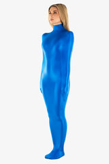 Spandex bondage body bag with internal sleeves and open head