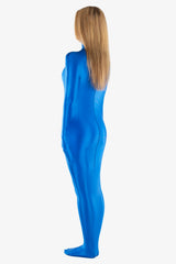 Spandex bondage body bag with internal sleeves and open head