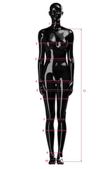 Shiny Spandex Bondage Body Bag with Separate Sleeves, Gloves and Mask