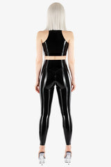 Latex high rise leggings