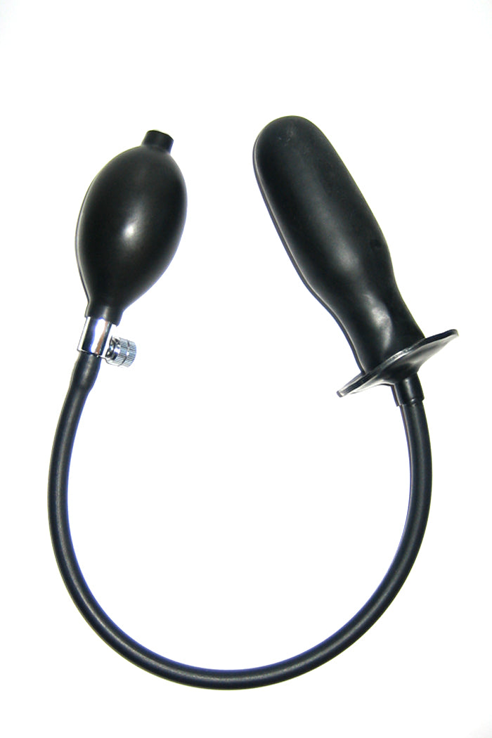 Inflatable anal plug for gluing into latex clothes or underwear