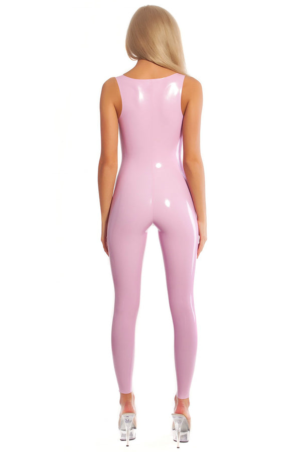 Latex sleeveless catsuit