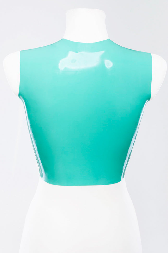 Latex tight-fitting top with cups