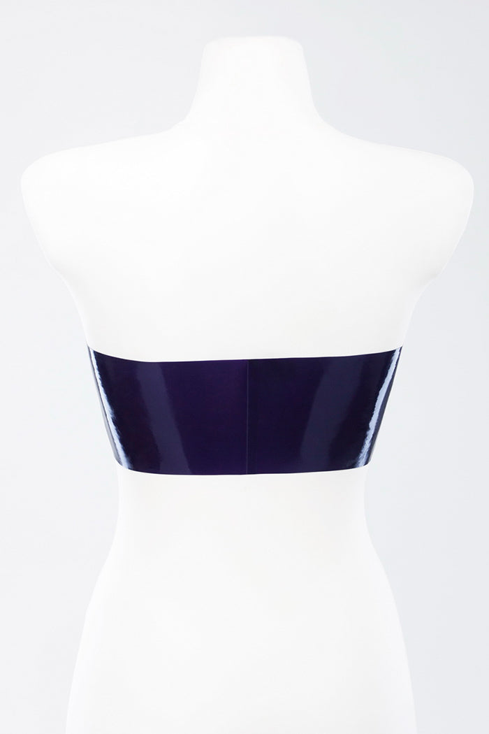 Latex top with front zipper