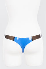 Latex thong panties with transparent sides