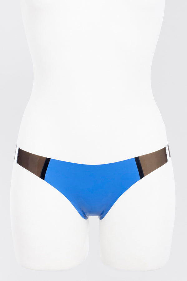 Latex thong panties with transparent sides