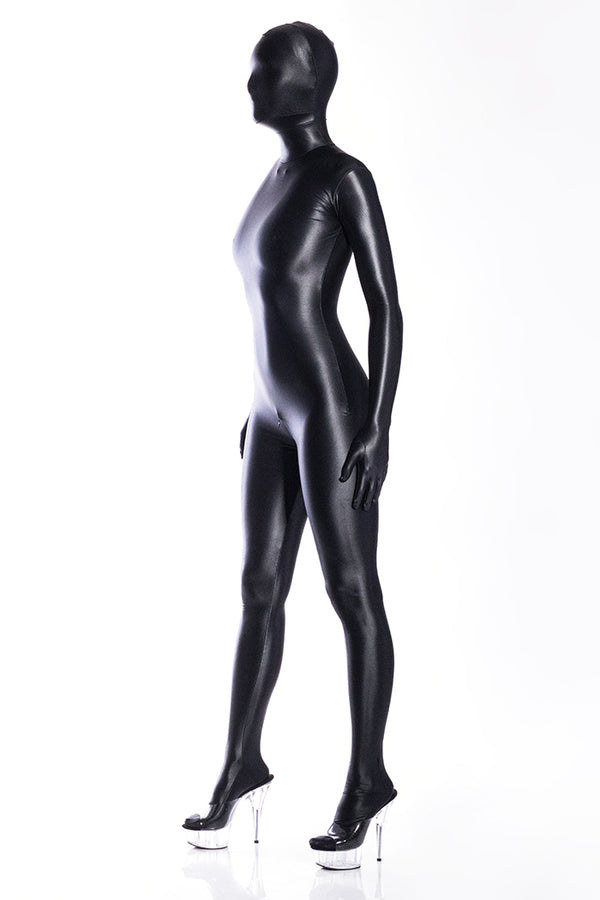 Wet look spandex zentai