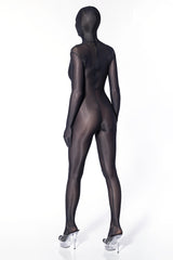 Shiny mesh fabric zentai catsuit